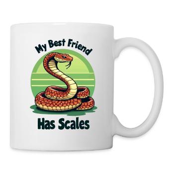 Mein bester Freund hat Schuppen Schlangenliebhaber - Tasse - Weiß - Rechts