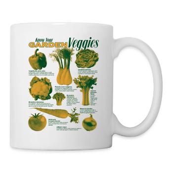 Kollektion Garten Veggies Gemüse Design - Tasse - Weiß - Rechts