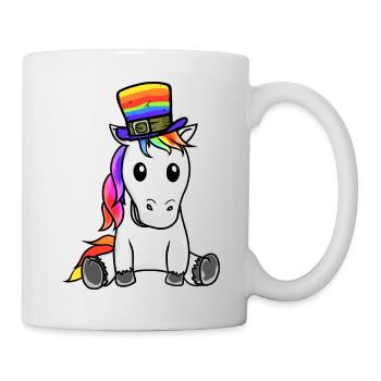 LGBT Arc-en-ciel Licorne Arc-en-ciel Drapeau Gay Pride - Mug blanc - blanc - Droite