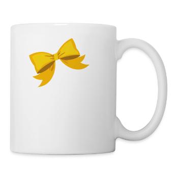 Buchstabe c gelbe Schleife - Tasse - Weiß - Rechts
