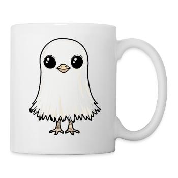 Ostrich Halloween Comic Ghost - Mug - white - Right