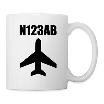 Custom Aviation - Flugzeug - Luffahrt - Pilot - Tasse - Weiß - Rechts