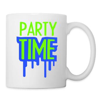Logo de l’équipe Party Time Célébrez les amis de l’équipe - Mug blanc - blanc - Droite