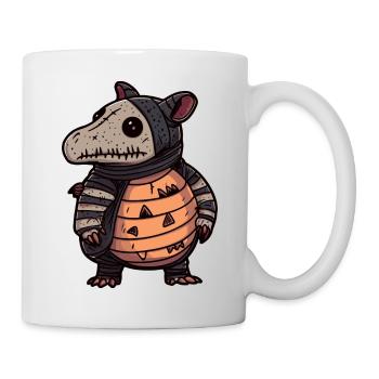 Gürteltier Halloween Lustig Zombie - Tasse - Weiß - Rechts