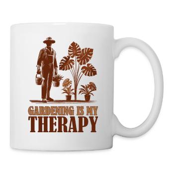 Gartenarbeit ist meine Therapie - Tasse - Weiß - Rechts
