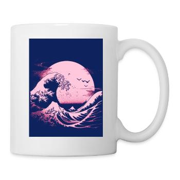 The Great Wave in Blue and Pink - Mug - white - Right