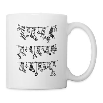 Winter Pattern Christmas Socks - Mug - white - Right