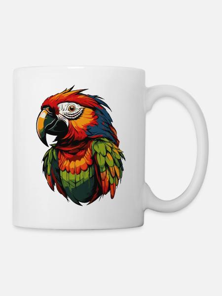 papagei - Tasse - Weiß