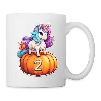 Licorne Citrouille Automne 2 - Mug blanc - blanc - Droite