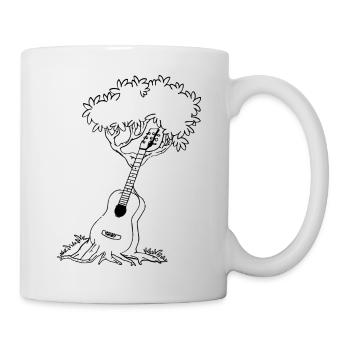 Gitarrenspieler Geburtstagsgeschenk Geschenk Natur - Tasse - Weiß - Rechts