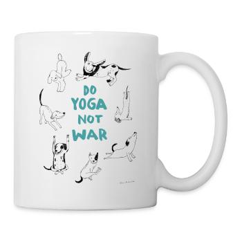 Yoga dogs - Mug - white - Right