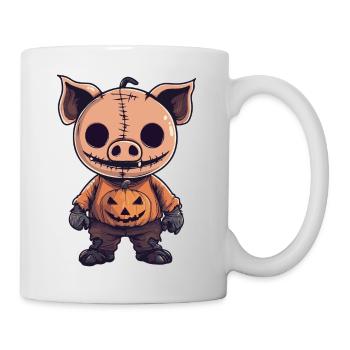Cochon Halloween Bande dessinée Drôle - Mug blanc - blanc - Droite