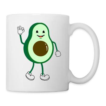 Retro Comic Cartoon Avocado - Mug - white - Right
