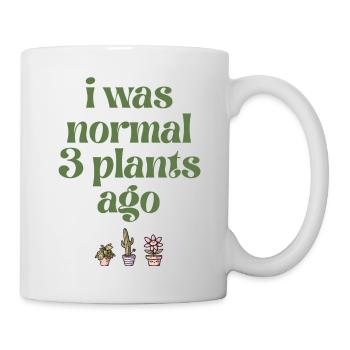 J’étais normal il y a 3 plantes - Mug blanc - blanc - Droite