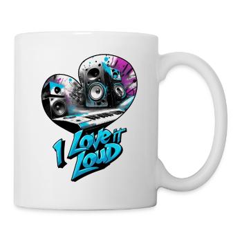 Ich liebe es laut - Tasse - Weiß - Rechts