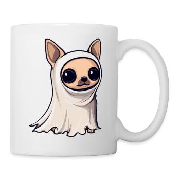 Chihuahua Hund Halloween Lustig Geist - Tasse - Weiß - Rechts
