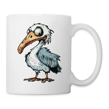 Pélican Oiseau Halloween Bande Dessinée Drôle - Mug blanc - blanc - Droite
