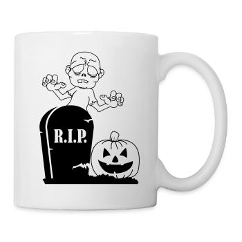Rip Pumpkin Zombie - Mug - white - Right