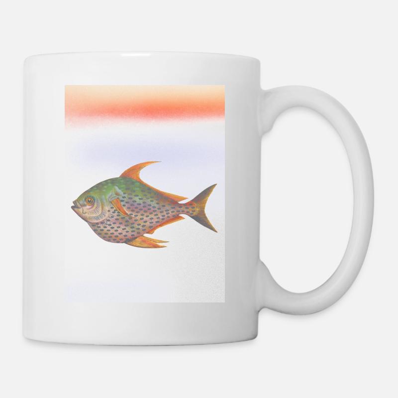Mengdesigns : Coucher de soleil sous la mer - Mug blanc - blanc