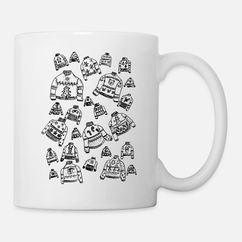Cuddly warm winter sweaters - Mug - white