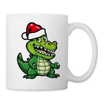 krokodil weihnachten - Tasse - Weiß - Rechts