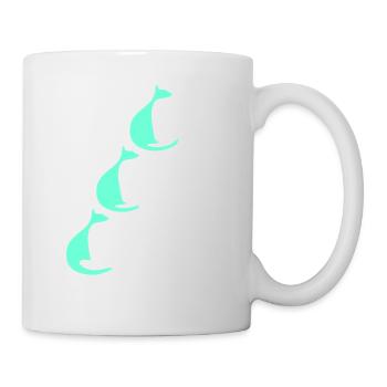 Chat fou Dame Texte Folle Femme Chats Amour - Mug blanc - blanc - Droite