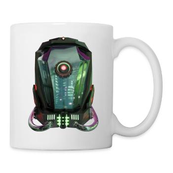 Futuristic Robotic Helmet - Mug - white - Right