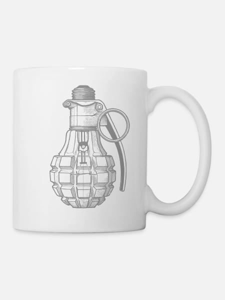 Glühlampe - Tasse - Weiß