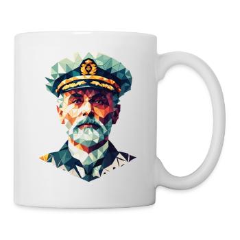 Portrait Captain Edward Smith Polygon Art - Mug - white - Right