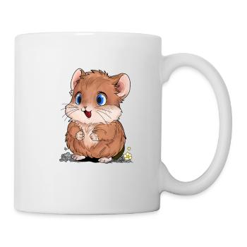 Cheerful hamster - Mug - white - Right
