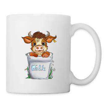 Cheerful cow - Mug - white - Right