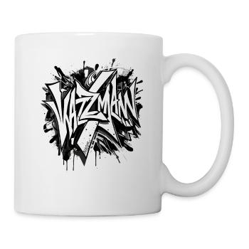 Graffiti Watzmann en noir et blanc – design urbain - Mug blanc - blanc - Droite