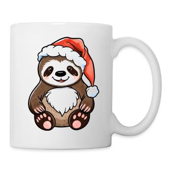 Dessin de Noël paresseux - Mug blanc - blanc - Droite