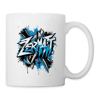 Zermatt Graffiti Design en bleu – Style urbain - Mug blanc - blanc - Droite