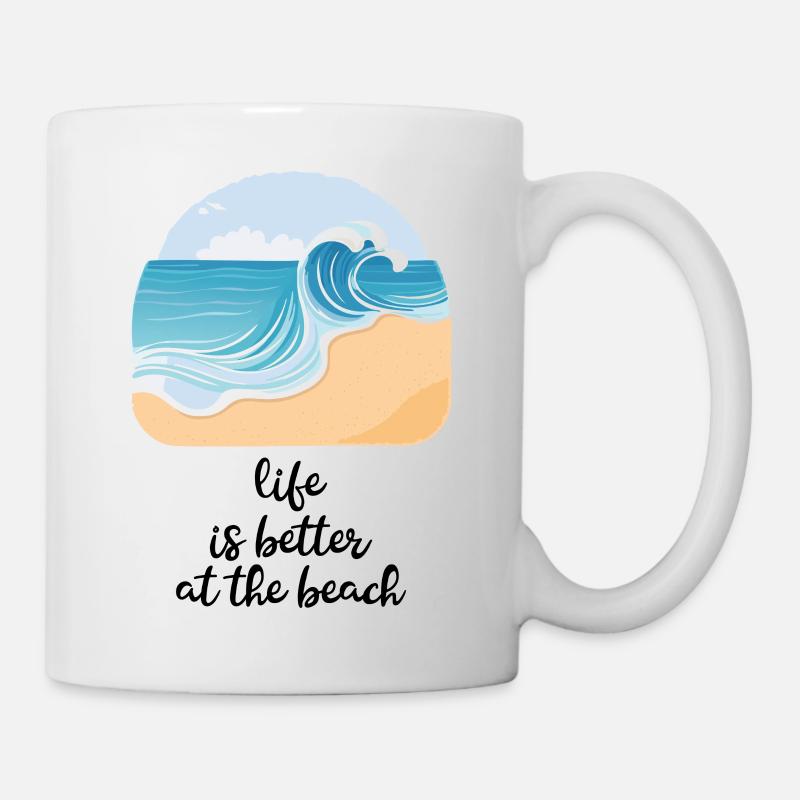 Strandliebe - Tasse - Weiß