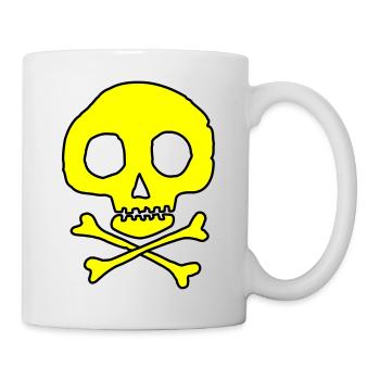 Schädel & Knochen - Tasse - Weiß - Rechts