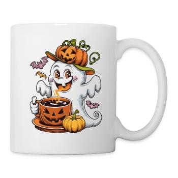 Pumpkin Halloween Ghost - Mug - white - Right