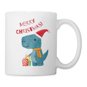 Christmas Dino - Tasse - Weiß - Rechts