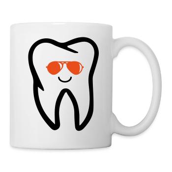 zahn sonnenbrille - Tasse - Weiß - Rechts
