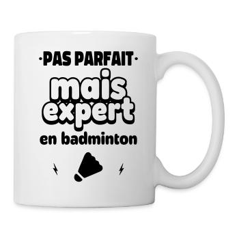 expert en badminton - Mug blanc - blanc - Droite