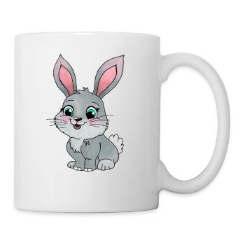 Kleiner Hase - Tasse - Weiß - Rechts