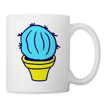 Small Cactus Spines Desert Cacti Flower Pot - Mug - white - Right