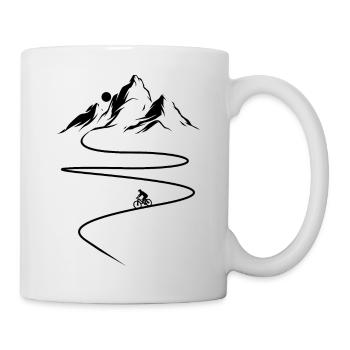 Mountainbike Sport Fahrrad - Tasse - Weiß - Rechts