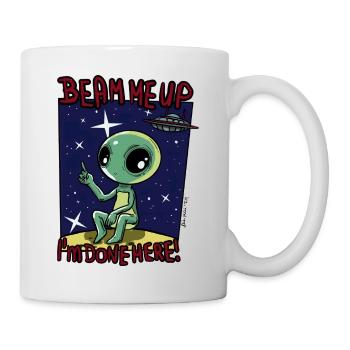 Alien | Beam me up | außerirdisch gut - Tasse - Weiß - Rechts