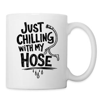 Entspannt im Garten mit Humor - Tasse - Weiß - Rechts