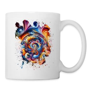Wirbelnder Wirbel aus Farben - Tasse - Weiß - Rechts
