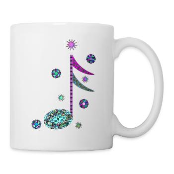 🎭 Double Croche Arlequin, Rythme et Fantaisie ! - Mug blanc - blanc - Droite