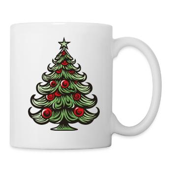 Weihnachtsbaum - Tasse - Weiß - Rechts