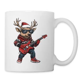 Deer Christmas Rocker Guitar - Mug - white - Right
