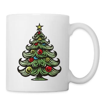 Tannenbaum Weihnachten - Tasse - Weiß - Rechts